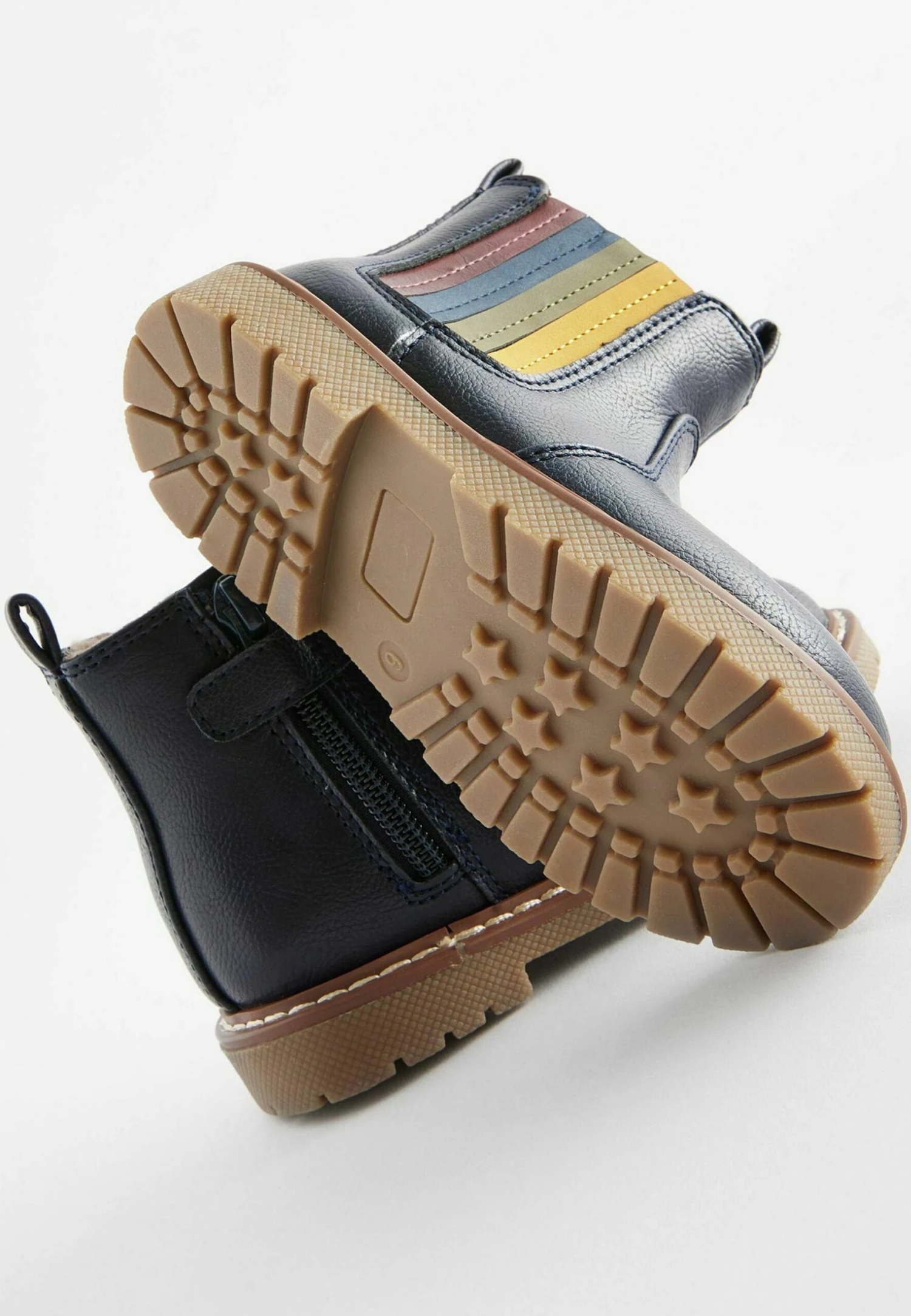 Next Chelsea Stivali Da Neve Navy Blue Rainbow Stripe Bambini Scarpe Neonato NX314I064-K12 4 Next Chelsea Stivali Da Neve Navy Blue Rainbow Stripe Bambini Scarpe Neonato NX314I064-K12 - immagine 4