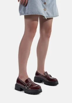 Scarpe Senza LacciBordeaux Donna Scarpe Piatte QUL11E00T-G11