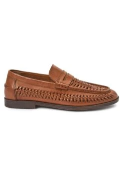 Next Leather Weave LoafersScarpe Senza LacciTan Brown Uomo Scarpe Basse NX312C07X-O11