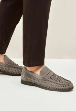 Next Leather Weave Loafers - Scarpe Senza Lacci - Grey