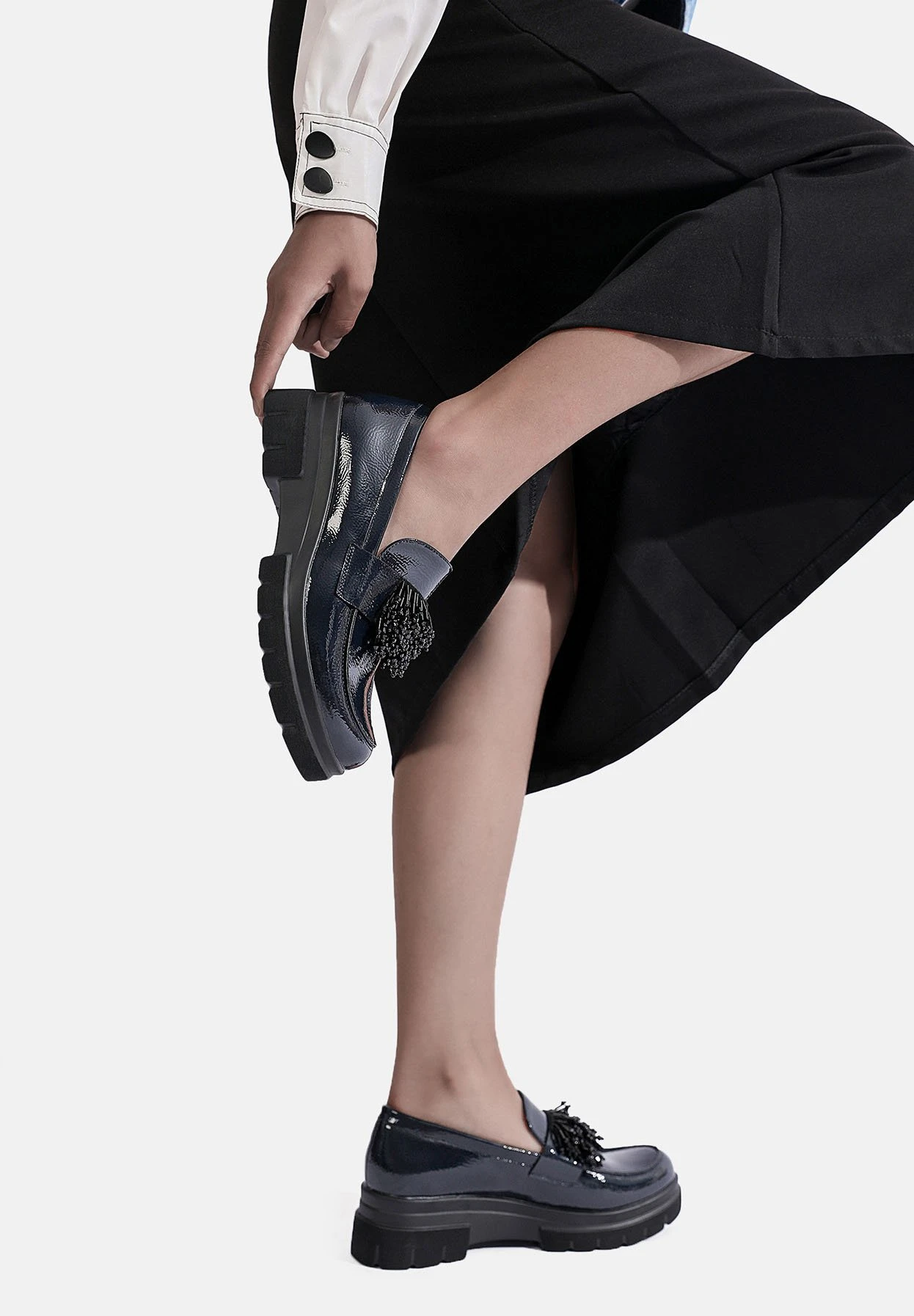 Scarpe Senza LacciBlu Donna Scarpe Piatte QUL11E00R-K11 2 Scarpe Senza LacciBlu Donna Scarpe Piatte QUL11E00R-K11 - immagine 2