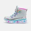 Skechers Lighted Gore Heart DetailsStivalettiSilver/Multi-Coloured Bambini Stivali SK113K00P-D11