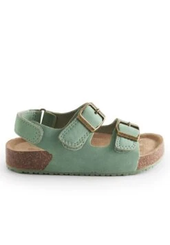 Next Cushioned Footbed Double Buckle Touch Fastening Corkbed SandalsSandaliSage Green Bambini Scarpe Neonato NX314G071-M11