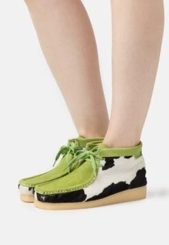 Bronx WondeStringateOff White/Black/Lime Donna Scarpe Piatte BR111E01R-T11