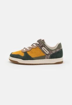 Coach C201 Mixed Signature 3Sneakers BasseOak/Buttercup/Green Uomo Sneaker COH12O019-T11