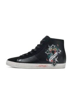 Ed Hardy Scuff- Cross - Sneakers Alte - Black White