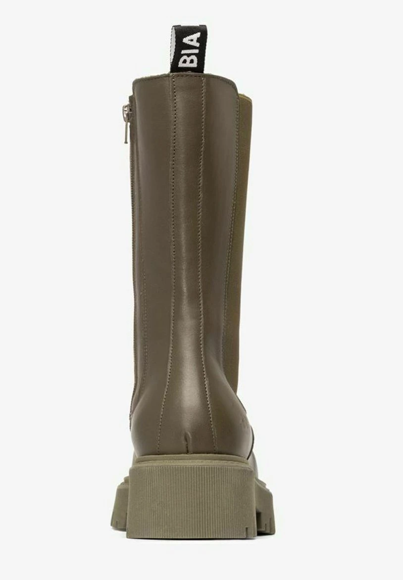 Bianco Biagarbi - Stivaletti Con Plateau - Olive 4 Bianco Biagarbi - Stivaletti Con Plateau - Olive - immagine 4