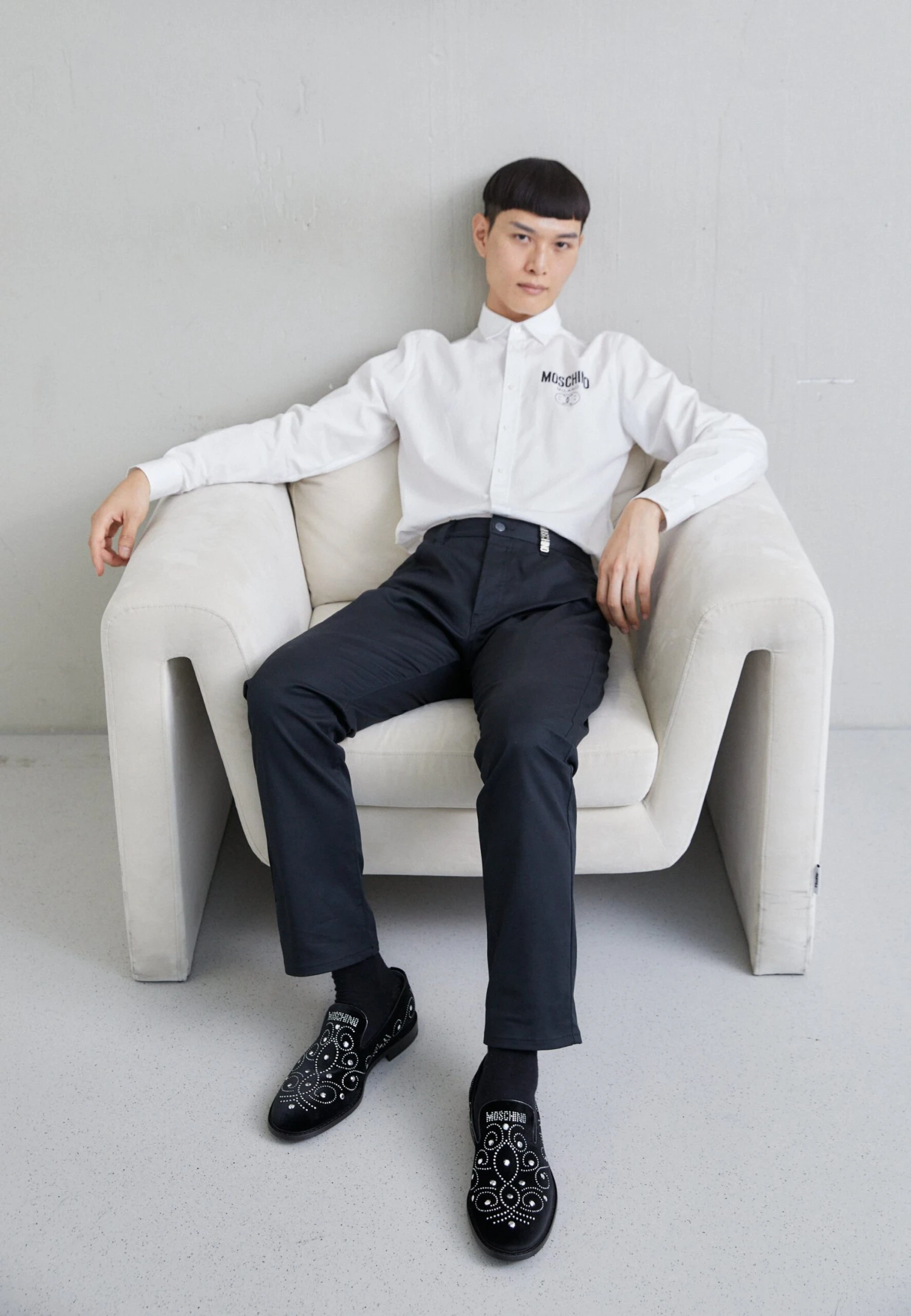 MOSCHINO Shiny StudsScarpe Senza LacciBlack Uomo Scarpe Basse 6MO12C015-Q11 3 MOSCHINO Shiny StudsScarpe Senza LacciBlack Uomo Scarpe Basse 6MO12C015-Q11 - immagine 3