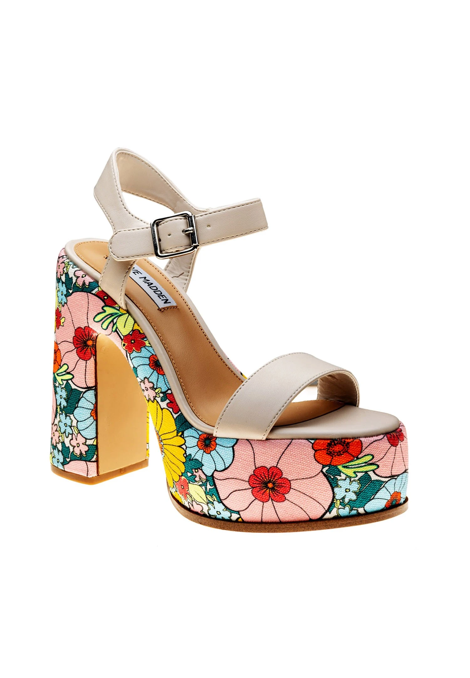 Steve Madden SixtiesSandali Con TaccoCream Floral Donna Scarpe ST311A0UU-B11 2 Steve Madden SixtiesSandali Con TaccoCream Floral Donna Scarpe ST311A0UU-B11 - immagine 2