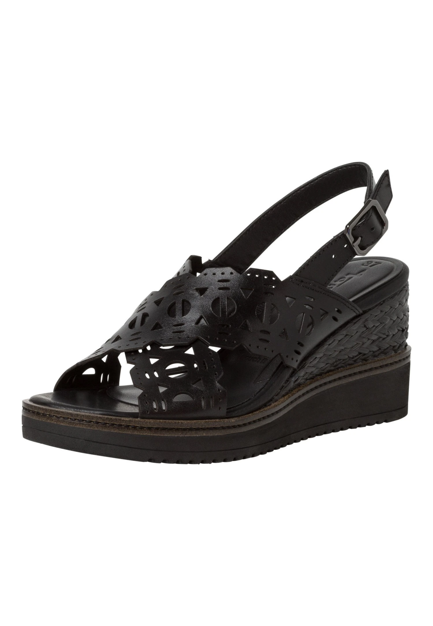 Tamaris Sandali Con ZeppaBlack Donna Scarpe Piatte TA111A3RI-Q11 2 Tamaris Sandali Con ZeppaBlack Donna Scarpe Piatte TA111A3RI-Q11 - immagine 2