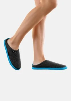 Giesswein Woolpops - Pantofole - Anthrazit/Türkis