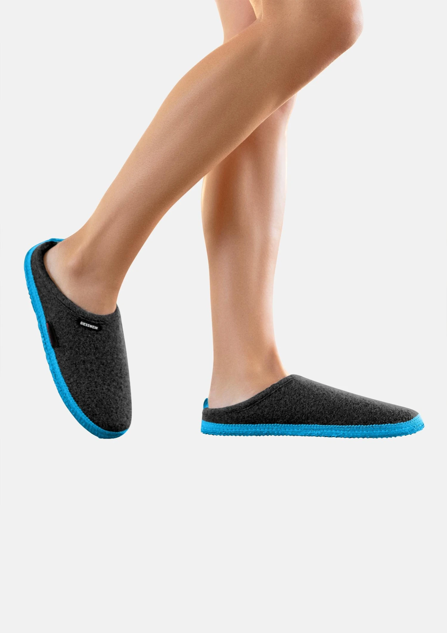 Giesswein Woolpops - Pantofole - Anthrazit/Türkis 1 Giesswein Woolpops - Pantofole - Anthrazit/Türkis