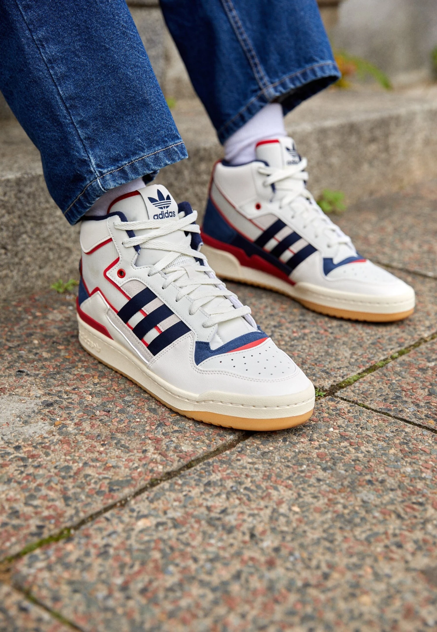 Adidas Originals Forum Exhibit Mid 2 UnisexSneakers AlteWhite Donna Scarpe AD115N02Z-A11 2 Adidas Originals Forum Exhibit Mid 2 UnisexSneakers AlteWhite Donna Scarpe AD115N02Z-A11 - immagine 2