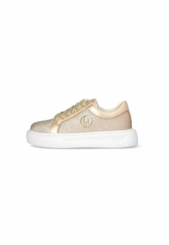 Platform With Glitter - Sneakers Basse - Gold Colour
