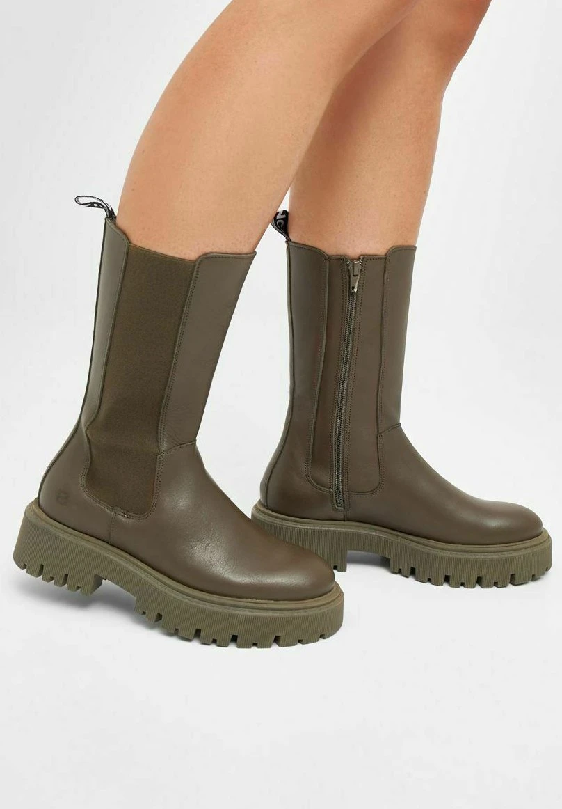 Bianco Biagarbi - Stivaletti Con Plateau - Olive 1 Bianco Biagarbi - Stivaletti Con Plateau - Olive