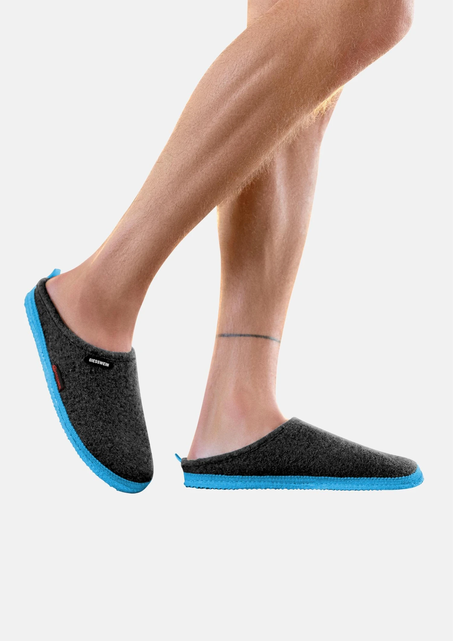 Giesswein Woolpops - Pantofole - Anthrazit/Türkis 2 Giesswein Woolpops - Pantofole - Anthrazit/Türkis - immagine 2