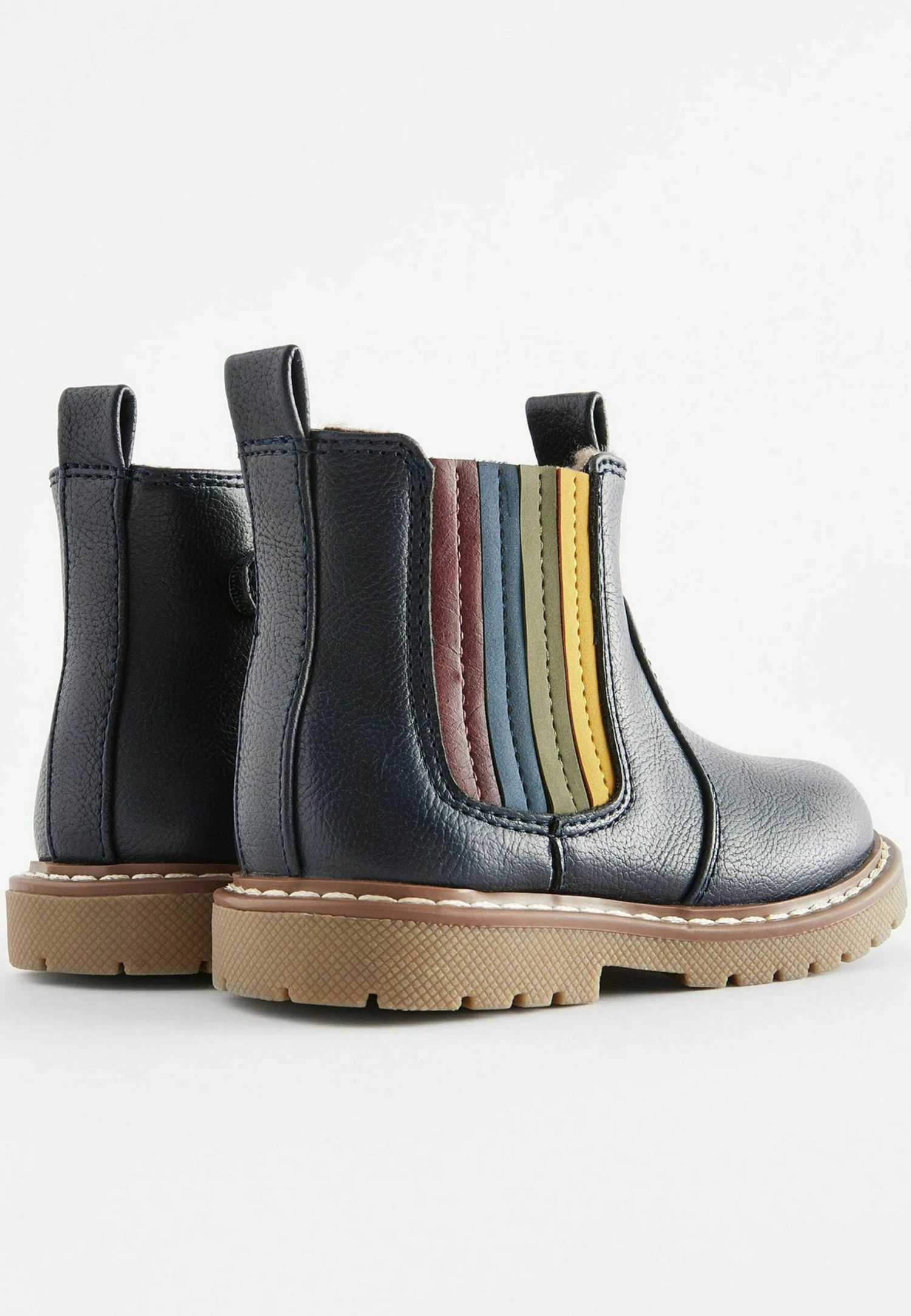 Next Chelsea Stivali Da Neve Navy Blue Rainbow Stripe Bambini Scarpe Neonato NX314I064-K12 3 Next Chelsea Stivali Da Neve Navy Blue Rainbow Stripe Bambini Scarpe Neonato NX314I064-K12 - immagine 3