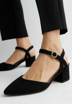 Wide Fit Pointed Court - Decolleté - Black